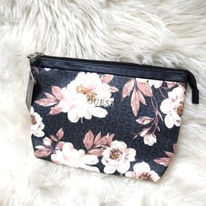 New GUESS Travel Makeup Pouch Floral Print